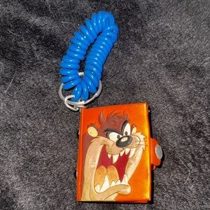 Vintage Six Flags Looney Tunes “Taz” Mini Photo Album Keychain